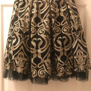 Jacquard/Tulle Cocktail Skirt
